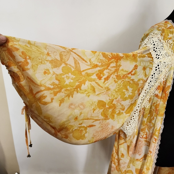 Free people lost in love golden yellow kimono - Picture 13 of 16